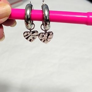 Plunder hoop earrings with three dangles